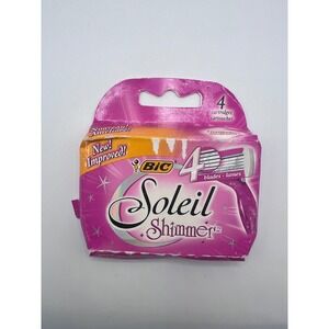 BIC Soleil Shimmer‎ 4 Cartridges 4 Blades Sealed Shaving Beauty Discontinued